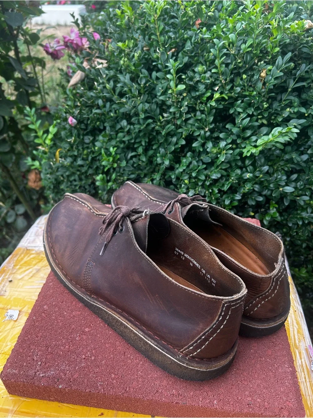 Clark’s Desert Trek Men’s Brown Leather Chukka Boots Size 11.4